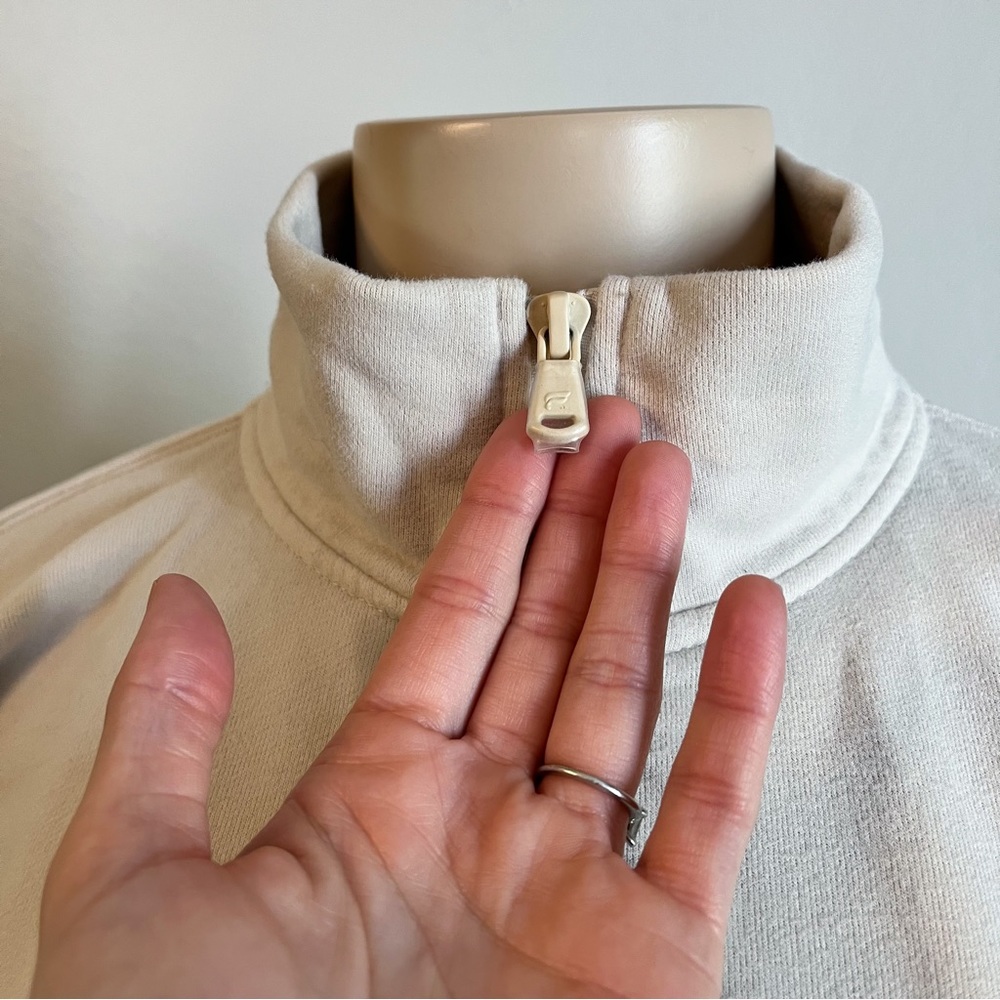 Fabletics Kat Half Zip Pullover Tapioca Sz Large - Picture 8 of 12